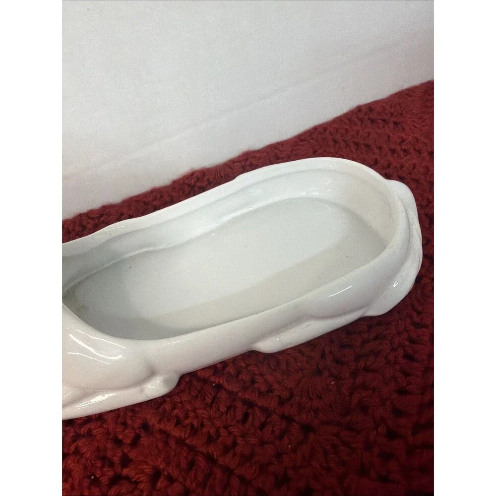 White Ceramic Horse Trinket Dish Jewelry Holder Ring Catchall Decor